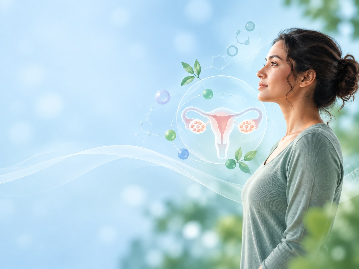 Illustration representing polycystic ovary syndrome and hormonal health