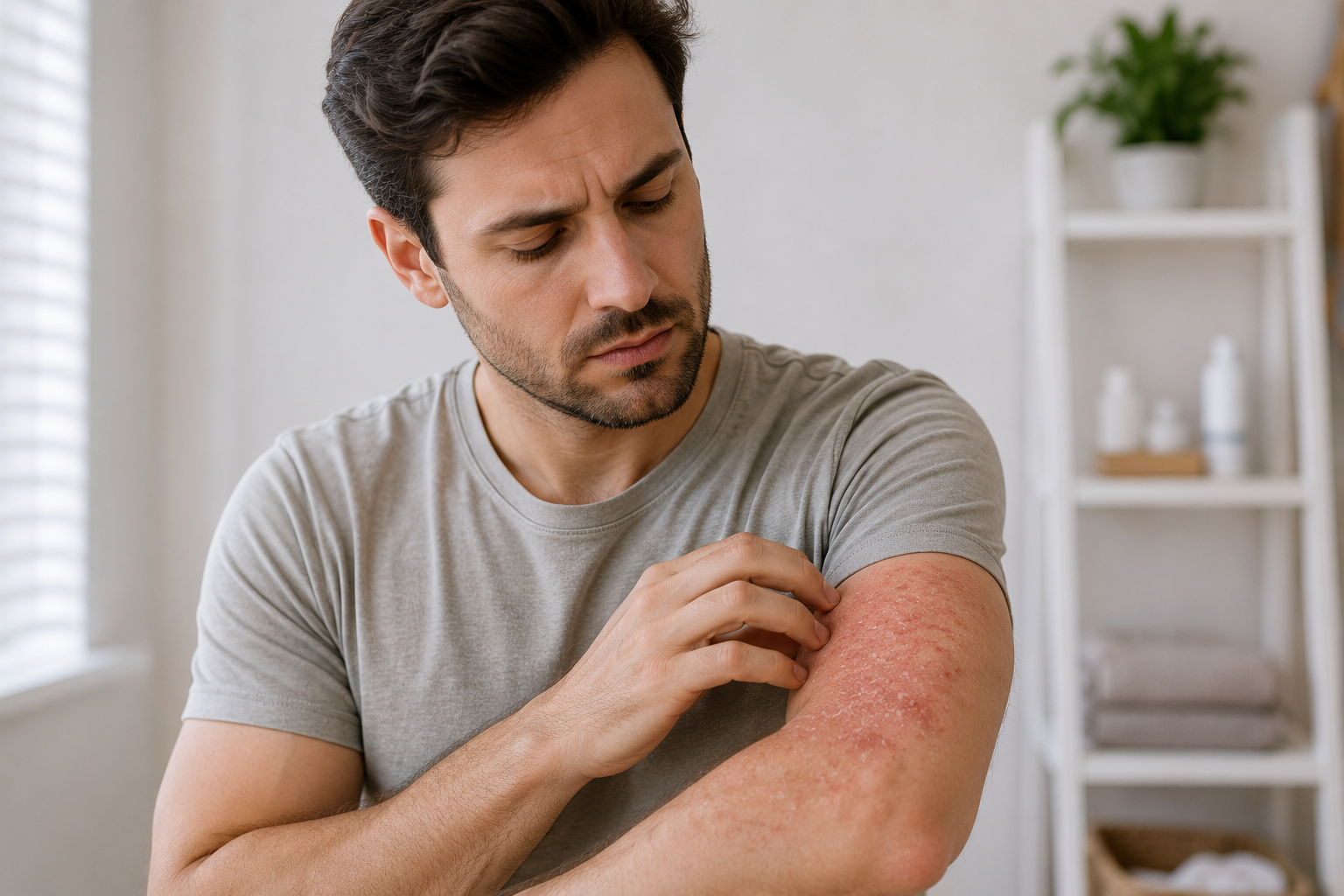 Patient with chronic skin condition